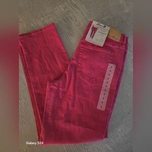 Seven7 Women's Sz 6  Pink Slim Straight Leg Jeans New